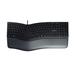 CHERRY KC 4500 ERGO, ergonomic keyboard, German layout (QWERTZ), wired, padded palm rest with memory foam, curved keypad, black