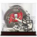 Tampa Bay Buccaneers Super Bowl LV Champions Mahogany Helmet Logo Display Case