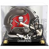 Tampa Bay Buccaneers Super Bowl LV Champions Golden Classic Helmet Logo Display Case