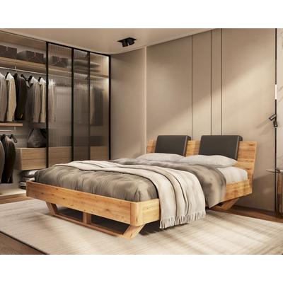 BlackWood »Dolce Vita I« Wildeiche Massivholzbett 160x220 cm / Wildeiche stone / mit Kissen 2er-Set Image