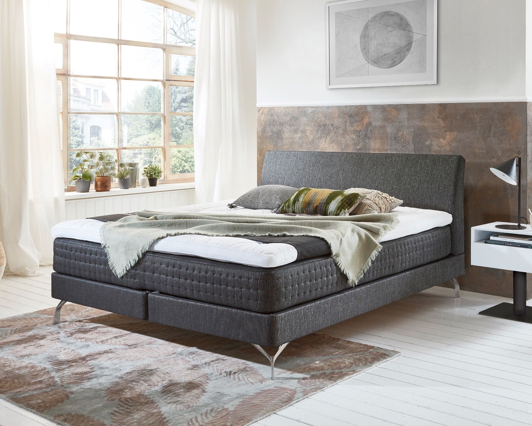 Kamjo »Alvaro« Boxspringbett inkl. Topper 200x200 cm / H2/H4 Image