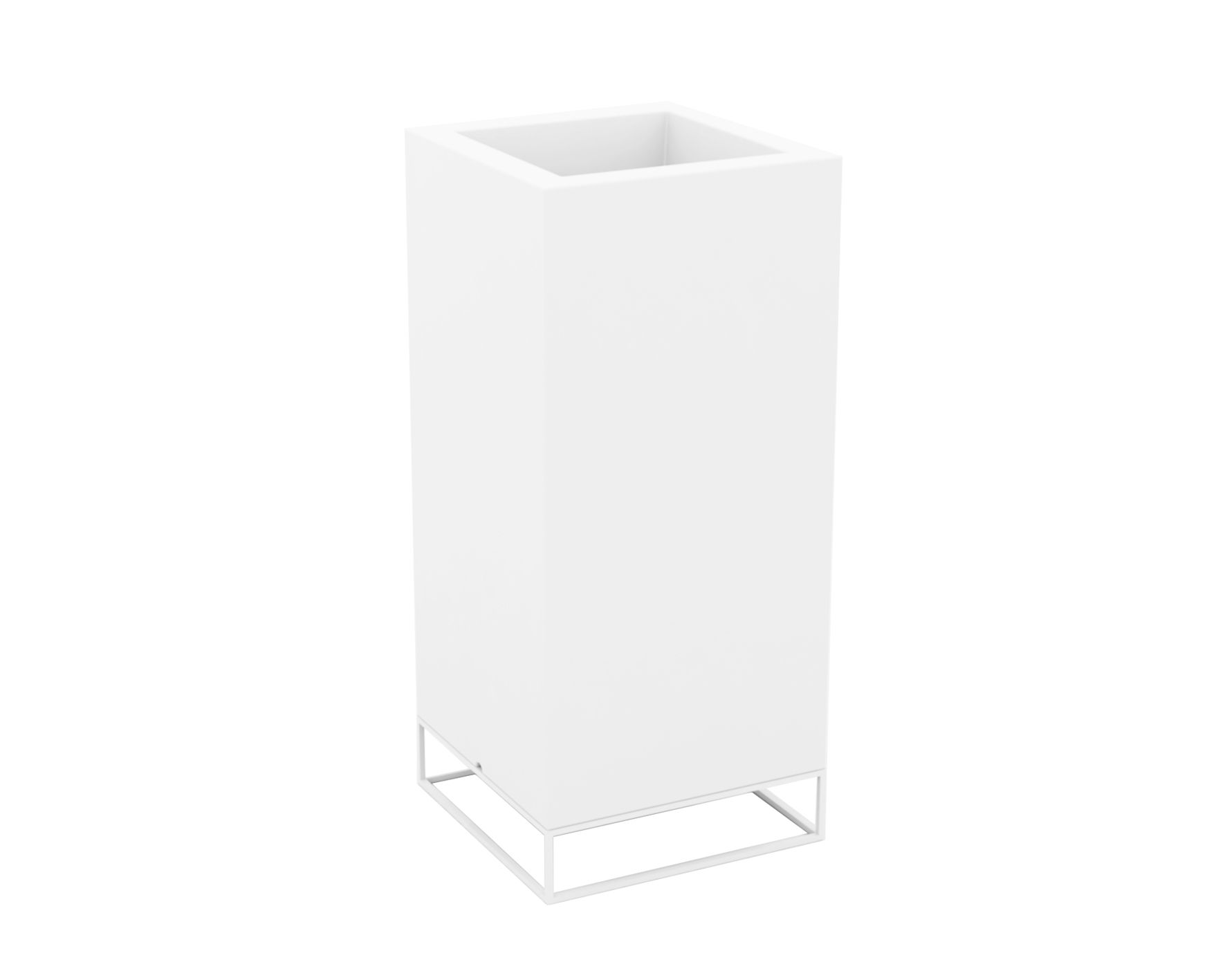 Vondom »VELA« Cubo Alto Outdoor Pflanzengefäß 40x90x40cm / Lackiert Hochglanz / Taupe Image