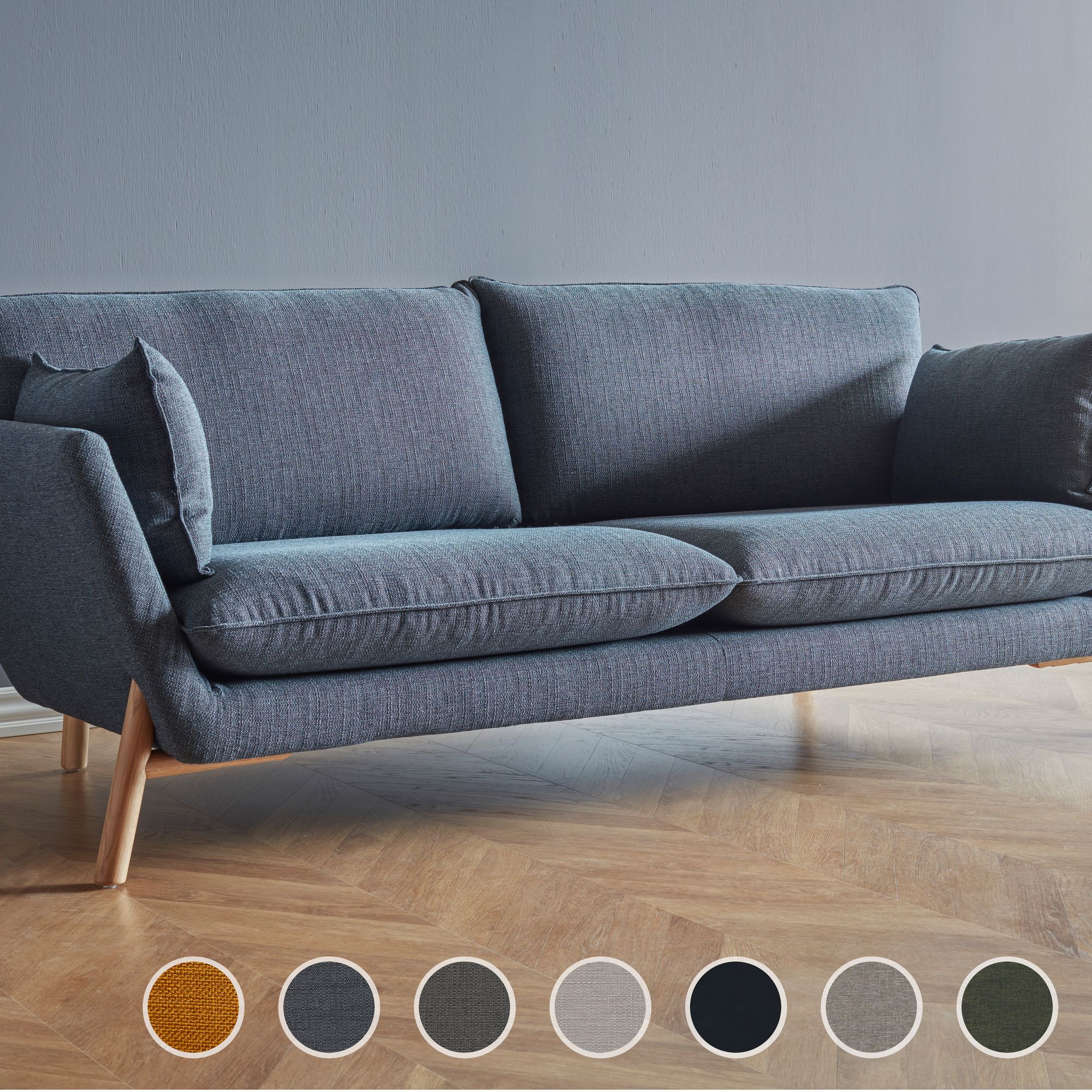 Kragelund »Hasle« Couch 3-Sitzer / Ramo 162 Blue