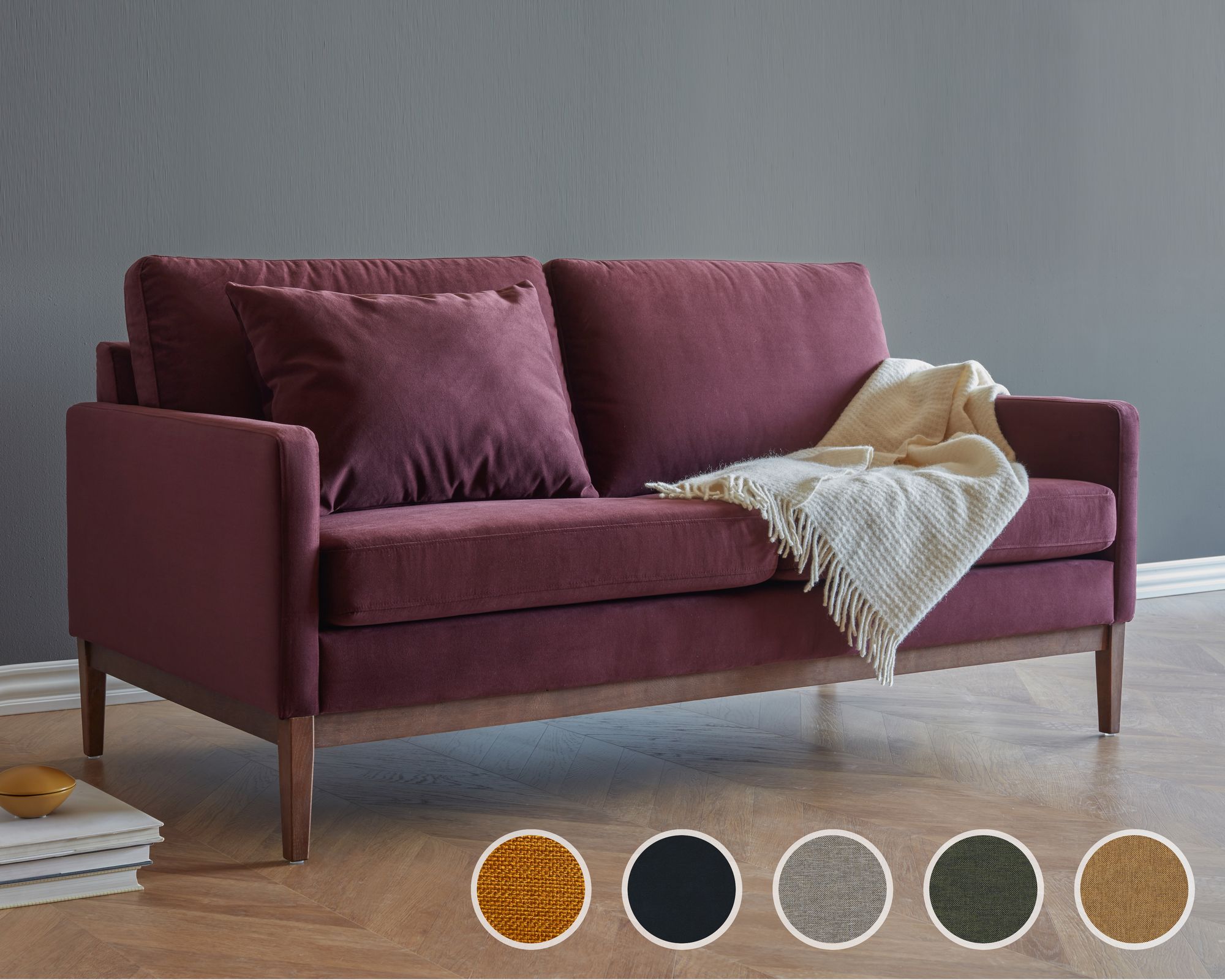 Kragelund »Finn 01« Couch 3-Sitzer / Stoff 244 Sand