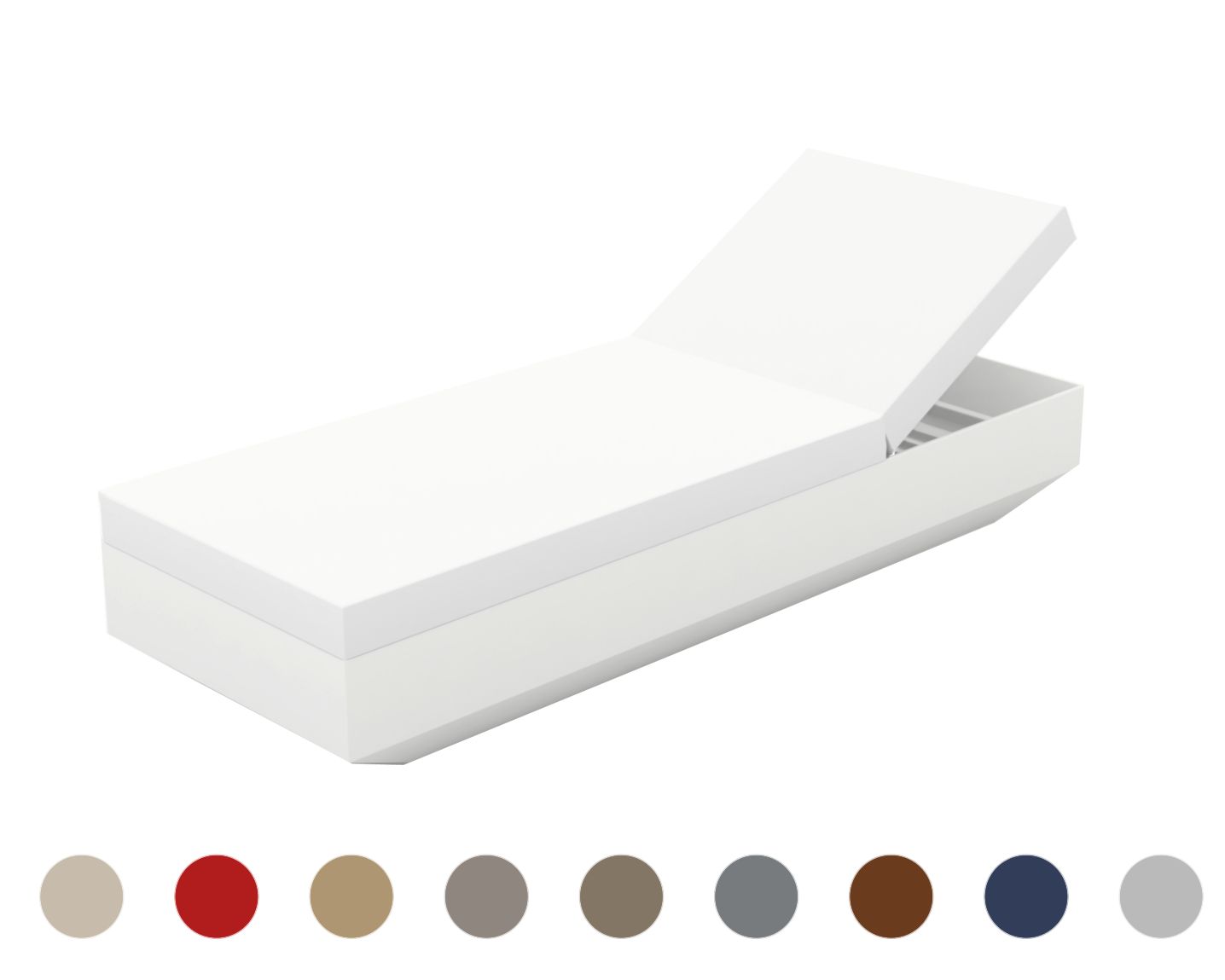 Vondom »VELA« Outdoor Sonnenliege Lackiert Hochglanz / Red