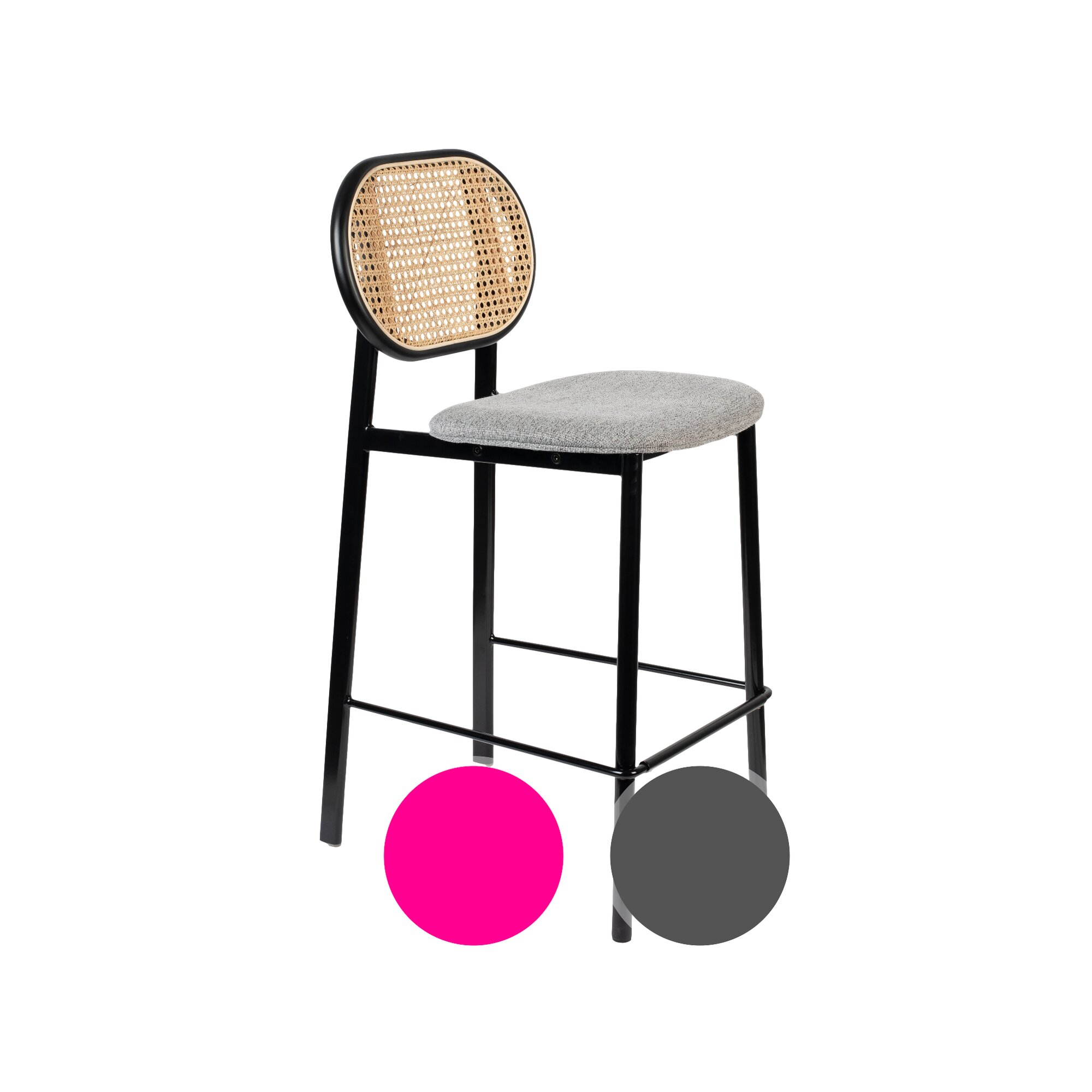 Zuiver »Spike Natural« Barstuhl rosa