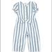 Jessica Simpson One Pieces | Baby Girls 18 Months Short-Sleeve Stripe Romper | Color: Blue/White | Size: 18mb