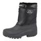 Groundwork LS88 Mens Mucker Stable Yard Waterproof Winter Snow Zip Boots Wellies (10 UK, Black Leather PU)