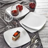 Wrought Studio™ Charline 6 - Piece 9.5" Dinner Plate Set Porcelain China/Ceramic in White | Wayfair 5870E90648C04AD4830AC211228CB5DE