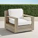 St. Kitts Swivel Lounge Chair in Weathered Teak with Cushions - Sailcloth Sailor - Frontgate
