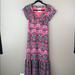 Anthropologie Dresses | Anthropologie Multicolored Flowy Maxi Dress Sz 2 | Color: Green/Pink | Size: 2