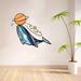 Sunside Sails Whale Planet Wall Decal Vinyl in Orange/Blue/Black | 8 H x 10 W in | Wayfair A03D98AE4714434C9AFAC24015290F8C