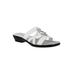 Extra Wide Width Women's Torrid Sandals by Easy Street® in White Croco (Size 10 WW)