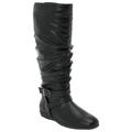 Wide Width Women's The Arya Wide Calf Boot by Comfortview in Black (Size 9 W)