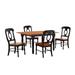 Sunset Trading Black Cherry Selections 5 Piece Butterfly Leaf Dining Set with Napoleon Chairs In Antique Black and Cherry - Sunset Trading DLU-TLB3660-C50-BCH5PC