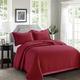 3 Piece Embossed Bedspread Quilted Comforter Luxury Bed Throw with Pillow Shams Bedding Set Red Super King