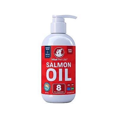 Vital Pet Life Salmon Oil Skin & Coat Health Liquid Cat & Dog Supplement, 8-oz bottle