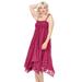 Plus Size Women's Handkerchief Hem Dress by ellos in Berry Red (Size 30/32)