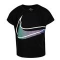 Nike Shirts & Tops | Girls Short Sleeve Boxy Fit Swoosh Lines T-Shirt | Color: Black | Size: Various