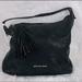 Michael Kors Bags | Michael Kors Black Leather Tassle Hobo Shoulder Bag | Color: Black/Silver | Size: Os