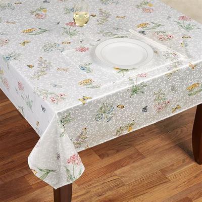Butterfly Meadow Oblong Tablecloth White, 60 x 102...