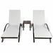 Highland Dunes Patio Lounge Chairs Outdoor Sunloungers Backyard Sunbeds Poly Rattan Metal in Brown | 32.7 H x 25.6 W x 78.7 D in | Wayfair