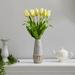 Primrue Dutch Tulip Floral Arrangement in Vase Polyester in Green | 22 H x 12 W x 12 D in | Wayfair 3BD553A0998743E4A6F6365921D5284B