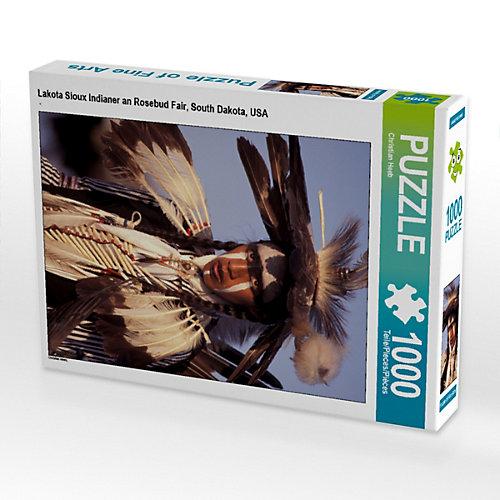 Puzzle CALVENDO Puzzle Lakota Sioux Indianer an Rosebud Fair, South Dakota, USA - 1000 Teile Foto-Puzzle glückliche Stunden Kinder