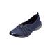 Wide Width Women's CV Sport Greer Slip On Sneaker by Comfortview in Navy (Size 9 1/2 W)