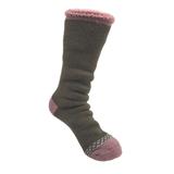 Plus Size Women's Solid Color Thermal Socks by GaaHuu in Brown (Size OS (6-10.5))