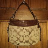 Coach Bags | Coach Carly Signature Brown Hobo Shoulder Bag | Color: Brown/Tan | Size: Os