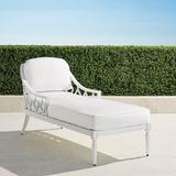 Avery Chaise Lounge with Cushions in White Finish - Air Blue - Frontgate