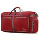 Gonex 100L 150L Large Foldable Travel Duffle Bag with Shoes Compartment, Packable Lightweight Water Repellent Duffel Bag for Camping Gym Weekender Bag, Red(100L), 100L