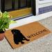 Winston Porter Carlaya Labrador Non-Slip Outdoor Door Mat Coir, Rubber | Rectangle 1'4" x 2'4" | Wayfair B27C067CBE8244579A26BAABE1CF26DB