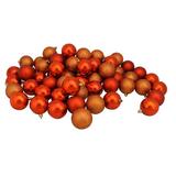 Northlight Seasonal Shatterproof 4 Finish Christmas Ball Ornament Plastic in Orange | 2.5 H x 2.5 W x 2.5 D in | Wayfair 32275629