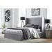 Cresta Queen-Size Upholstered Skirted Panel Bed in Fog - Modus CBA9H52