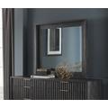 Kentfield Solid Wood Beveled Glass Mirror in Black Drifted Oak - Modus 8ZU583