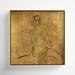 Joss & Main Golden Bather II by Sally Swatland - Painting Print Canvas in Black/Brown | 17.5 H x 17.5 W x 2 D in | Wayfair 39180-01
