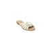 Wide Width Women's The Abigail Slip On Sandal by Comfortview in White (Size 9 1/2 W)