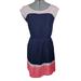 American Eagle Outfitters Dresses | American Eagle Pleated Keyhole Colorblock Dress S | Color: Blue/Pink | Size: S