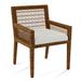 Braxton Culler Pine Isle Arm Chair Upholstered/Wicker/Rattan/Fabric in Blue/White/Brown | 36 H x 23 W x 24 D in | Wayfair 1023-029/0256-61/HAVANA