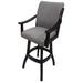 Red Barrel Studio® Swivel Counter, Bar & Extra Tall Stool Wood/Upholstered in Black/Brown | 44 H x 20 W x 21 D in | Wayfair