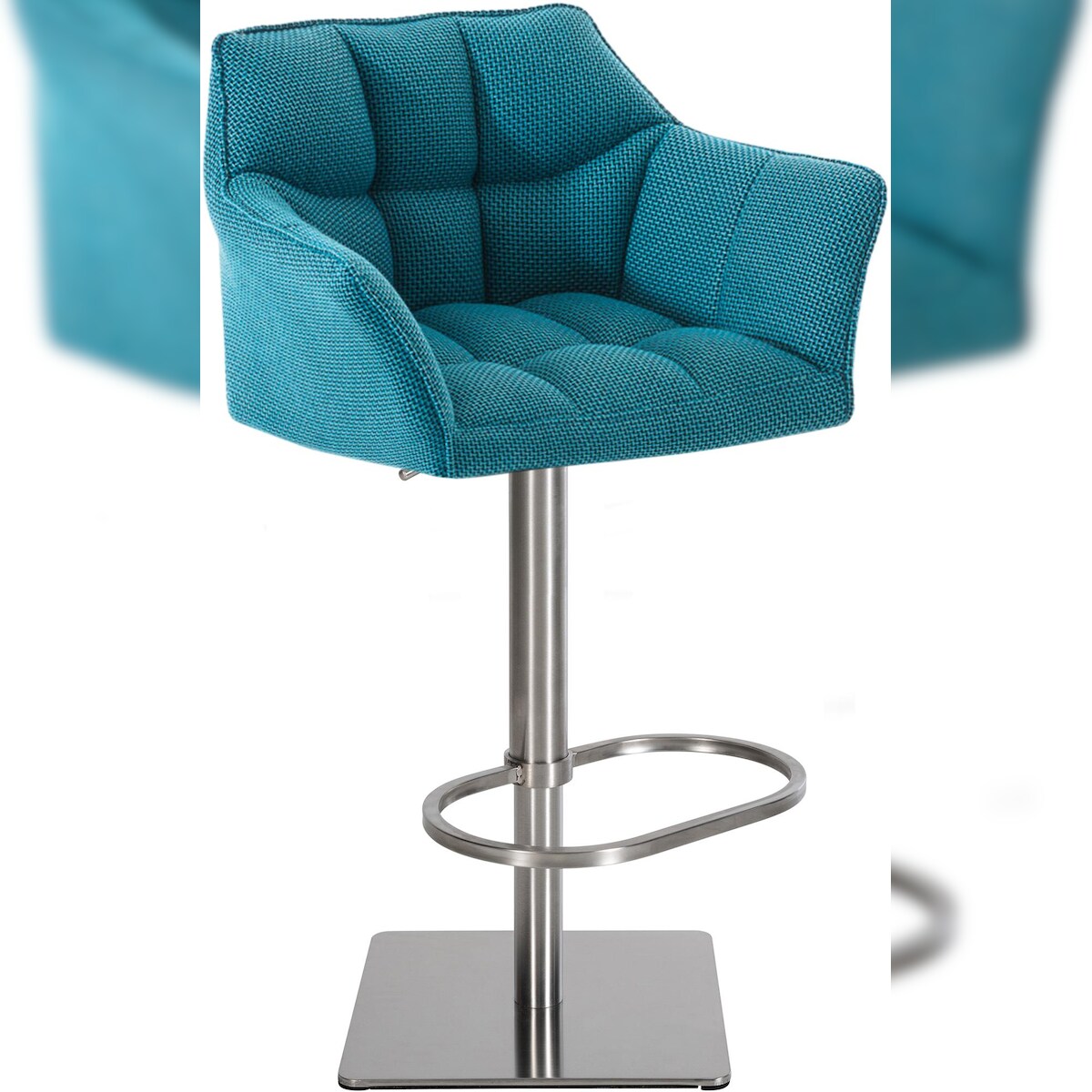 CLP Barhocker Damaso Stoffbezug türkis/edelstahl Image