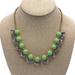 J. Crew Jewelry | J Crew Green Purple Crystal Gold-Tone Necklace | Color: Green/Purple | Size: Os