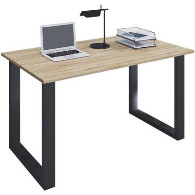 VCM Schreibtisch »Lona« 140/50 cm Bügel-Fuß-Gestell schwarz braun, 140x76x50 cm