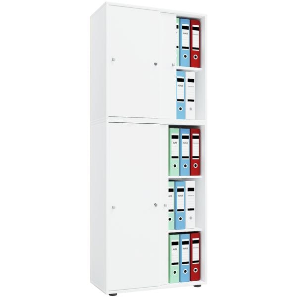 VCM Schiebetürenschrank »Lona« 5 OH breit weiß, 70x178x40 cm