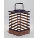 Tekura 20"H Teak Wood Motion Sensor Outdoor Solar Lantern