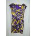 Michael Kors Dresses | Michael Kors Purple Gold Brown Stretch Cotton Shea | Color: Purple/Yellow | Size: 8