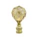 Aspen Creative Corporation Amber Faceted Crystal Lamp Finial Glass/Metal in Yellow | 2.25 H x 1.18 W x 1.18 D in | Wayfair 24007-31
