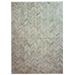 Gray/Green 72 x 0.3 in Indoor Area Rug - Cowhide Mall Atlas Chevron Handmade Cowhide Ivory/Green/Gray Area Rug Leather | 72 W x 0.3 D in | Wayfair